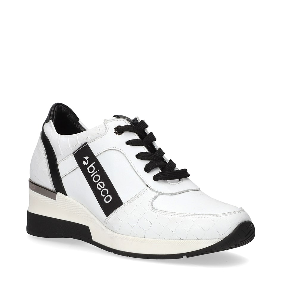  Białe skórzane buty sportowe